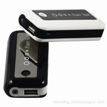 LED Portable Power Banks/Mobile Chargers with 5,600mAh Capacity, Suitable for iPhone/iPad